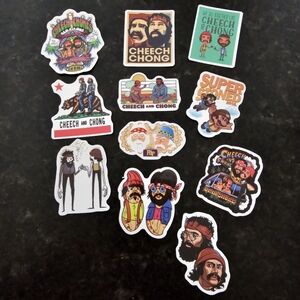11 Cheech & Chong stickers (approx. 2" each)